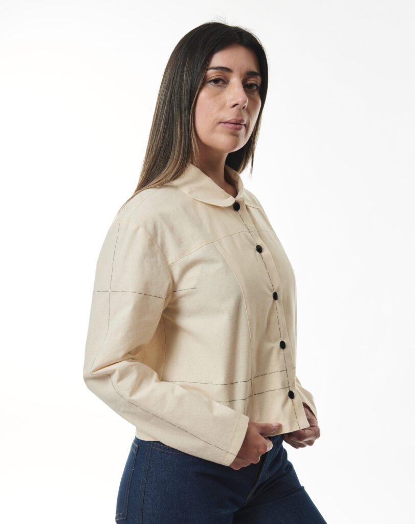 Trazado y transformación de casaca femenina estilo denim